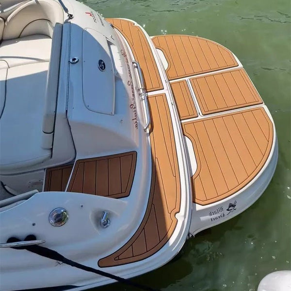 2006 Sea Ray 240 Sundeck EVA Foam Teak Deck Floor Mat - HJDECK