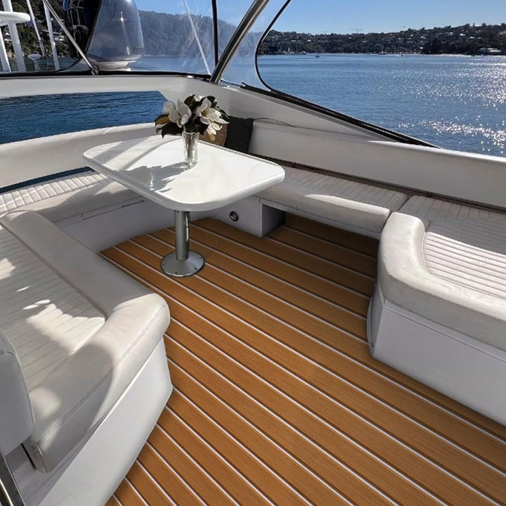 Fake Teak Boat Flooring 94.5"x23.6" - HJDECK