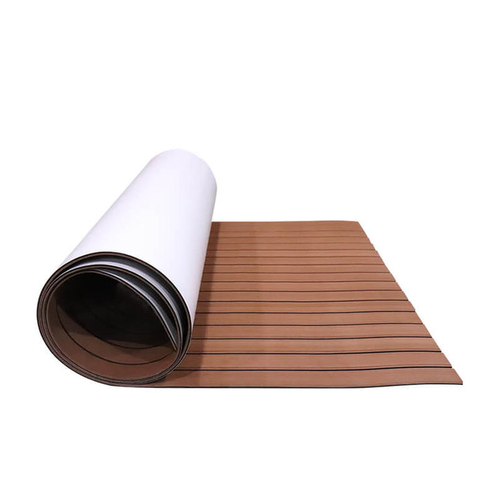 HJDECK Faux Teak Boat Flooring for Pontoon Boat 94.5"x35.4" - Canada Warehouse - HJDECK