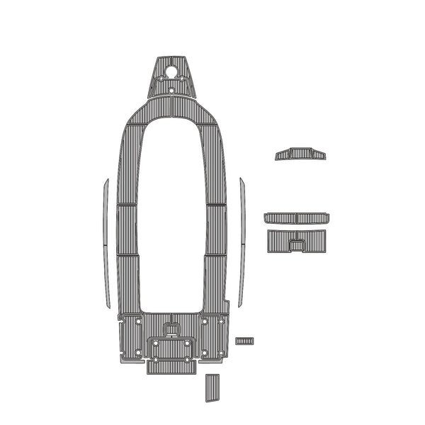 2021 Scout 330 LXF EVA Foam Faux Teak Boat Deck MatteMarine Flooring Marine Boat Decking Carpet Leaf Yacht Vehicle Pad - HJDECK